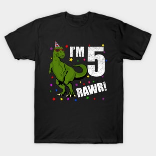 Bday Kids  Years Old Dinosaur Birthday T-Shirt